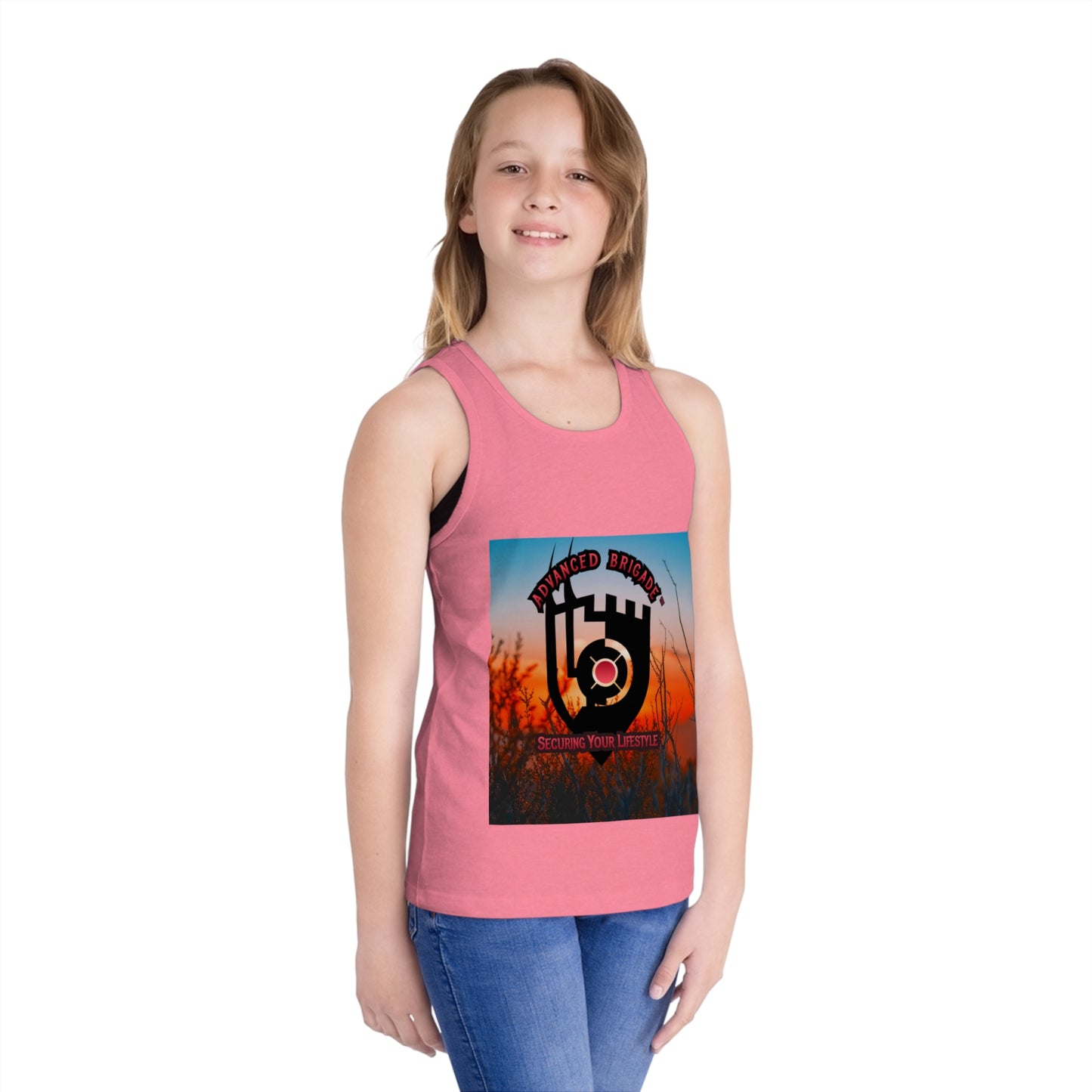 Kids Tank Top - Advanced Brotherhood Logo "Securing Your Lifestyle" Graphic