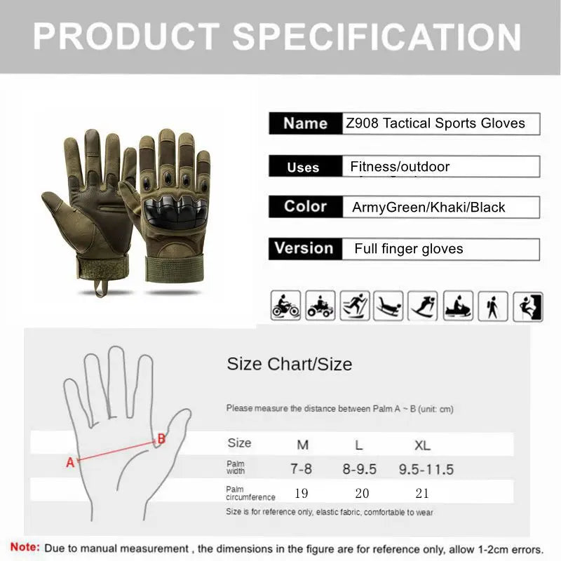 Tactical Gloves Shooting Gloves Touch Design Fitness Protection Sports Motorcycle Hunting Full Finger Walking Gloves