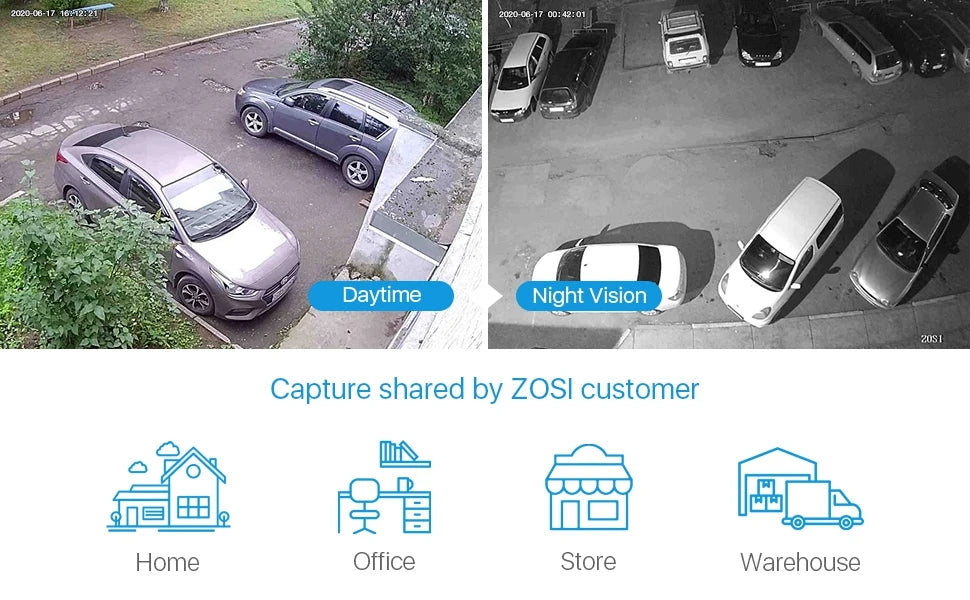 ZOSI 8CH CCTV System H.265+ 5MP Lite HD-TVI DVR kit 8 1080p 2MP Home Security Outdoor Night Vision Camera Video Surveillance Kit