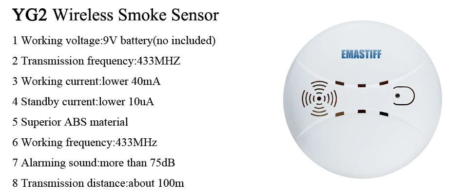 NEW Built-in antenna Door Gap Sensor PIR Motion Detector Wireless LCD GSM SIM card House security Alarm system Smoke Flash Siren