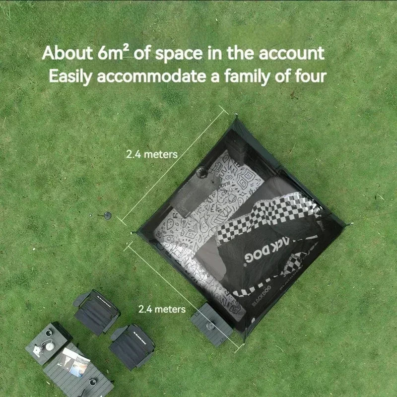 Outdoor Blackout Camping Tent Portable Rainproof Thickened Automatic Pop-Up Shelter for 3-4 People Perfect for Hiking Picnic