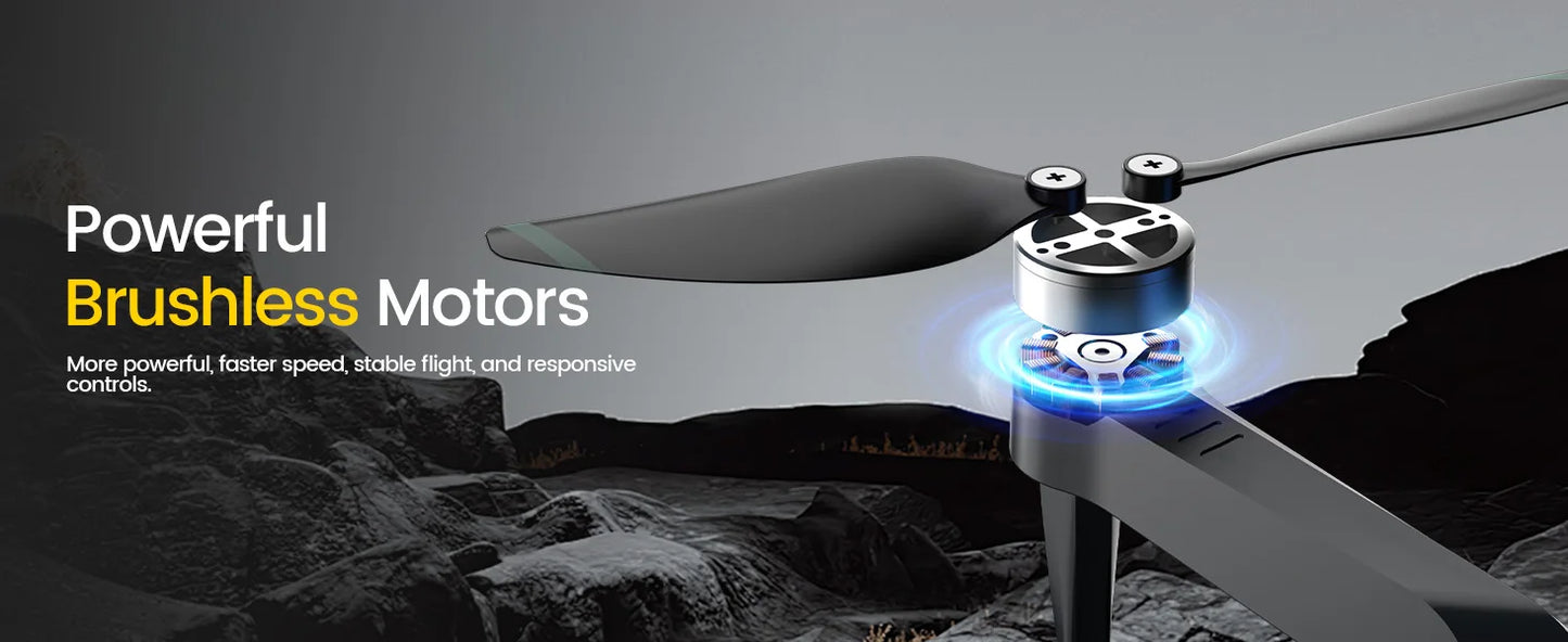 WeFone WF40 4K 2-Axis Gimbal GPS Drone, 5G, Auto Return, Brushless, 44min Flight, 2 Bats,C0.