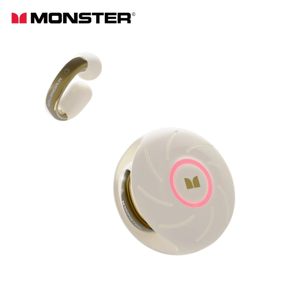 Monster MQT46 TWS Bluetooth Earclip Stereo Sports Music Headphones With High Fidelity Sound Quality And High Definition Call Wit
