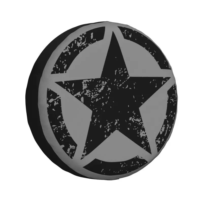 Custom Military Tactical Army Star Spare Tire Cover for CRV Jeep RV SUV Trailer Car Wheel Protector Covers 14" 15" 16" 17" Inch