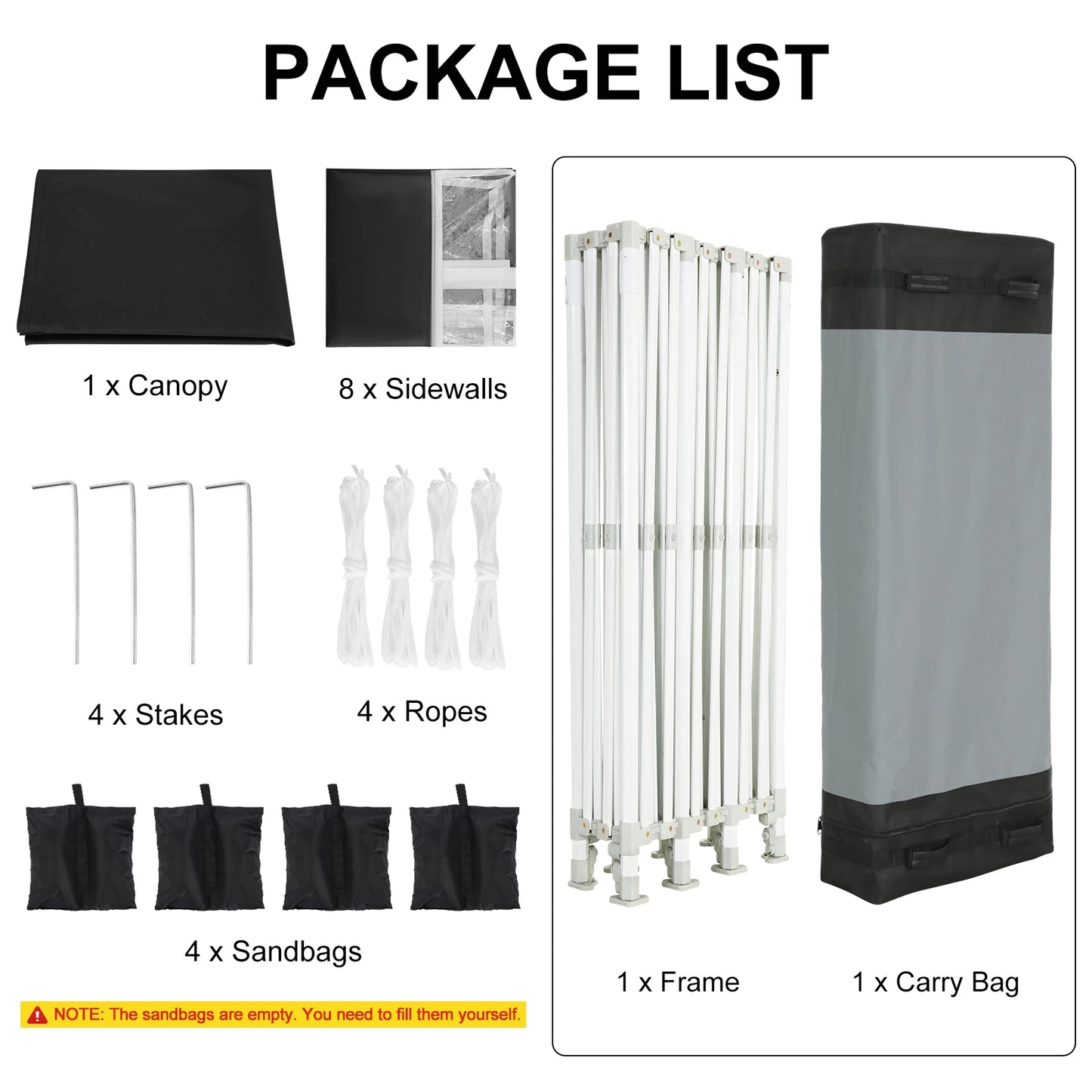 Tents for Parties 10x30 Heavy Duty Pop Up Canopy Tent with 8 Sidewalls, Commercial Party Tent Event Wedding Instant Canopy