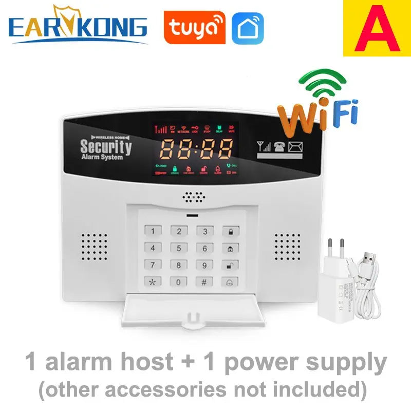 Tuya WiFi GSM Alarm System 433MHz Home Burglar Security Alarm Tuyasmart / Smart Life APP Compatible With Alexa Google