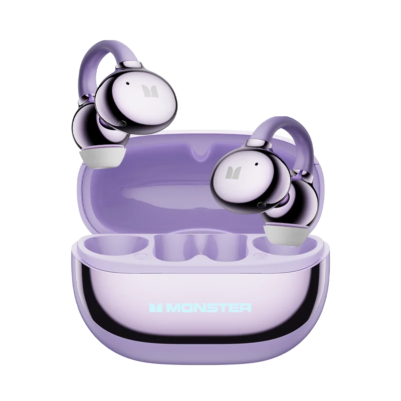 New Monster MQT58 Headphones Ear Clip OWS Bluetooth 5.4 Long Endurance Noise Reduction Earphones Music Game Dual Mode Earbuds