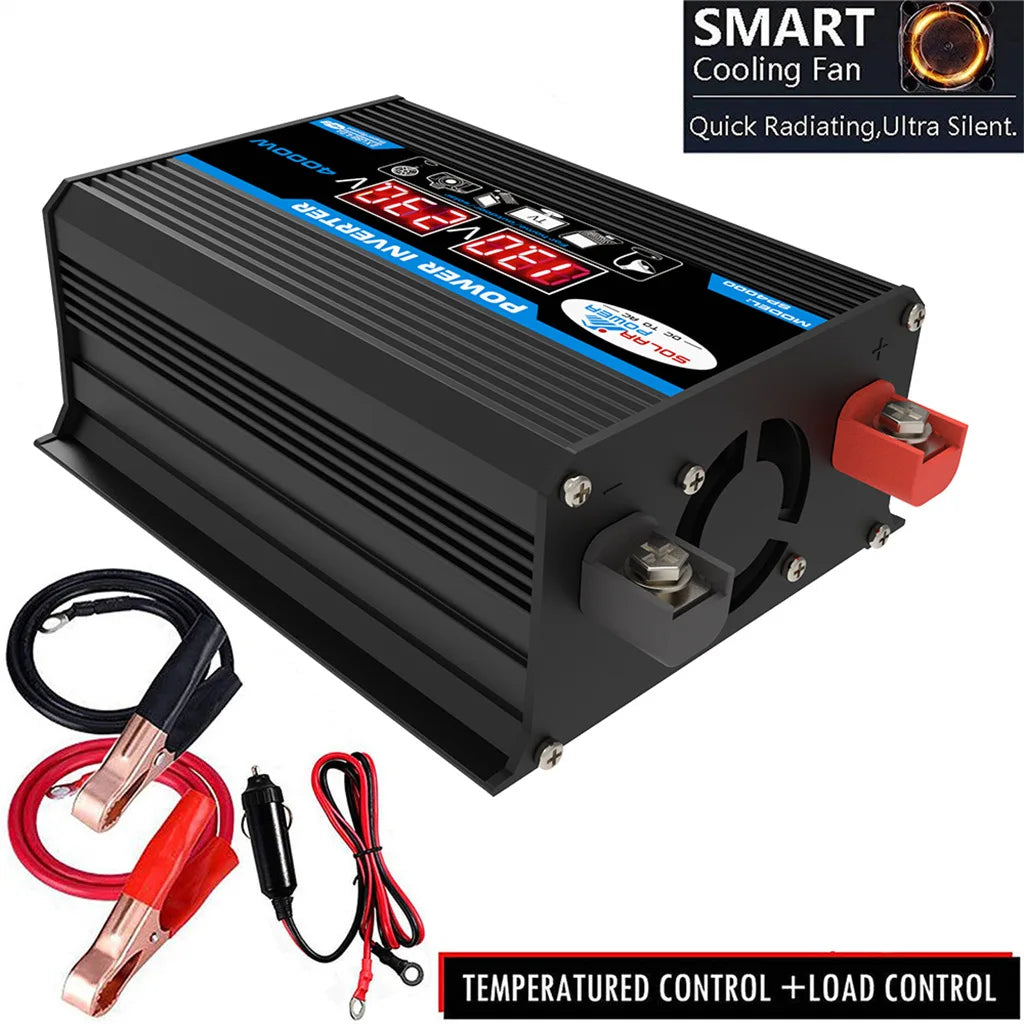 4000W Power Inverter 12V/220V Modified Sine Wave Smart Inverter DC 12V to AC 220V Transformer Power Supply Converter Car Inverte