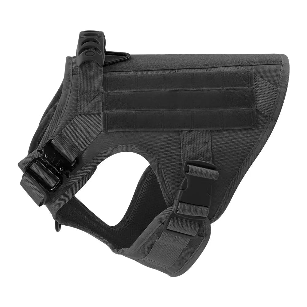 Large Dog Collar Military Dog Harness Leash Molle Pouches Pet Training Vest Tactical Harnesses Dogs Accessories