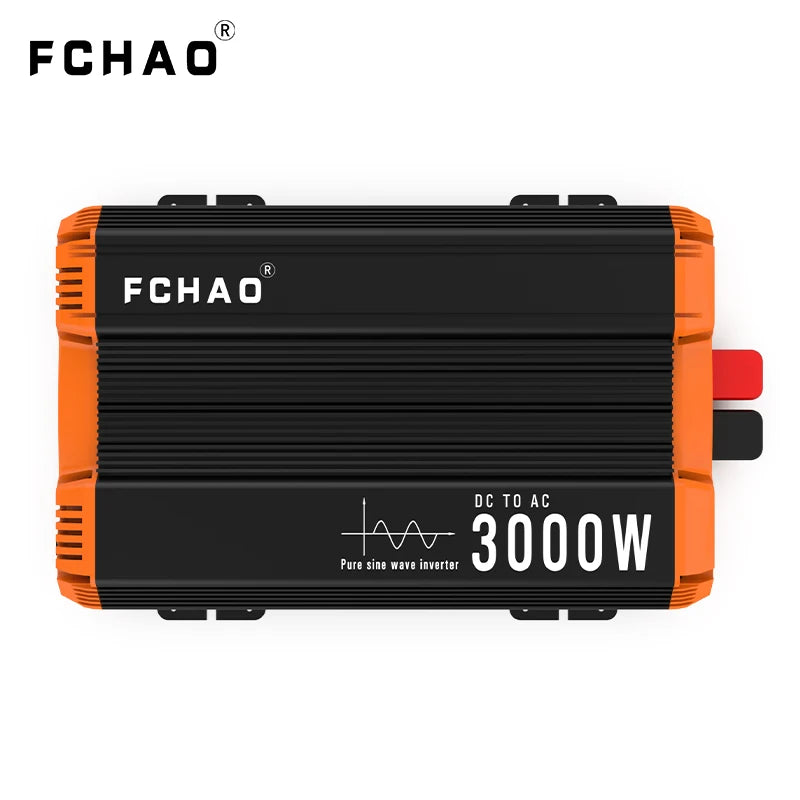 FCHAO Pure Sine Wave Inverter 12V 24V 48V To 220V 230V LCD Display Auto Accessories Power Converter For Home Camping And RV