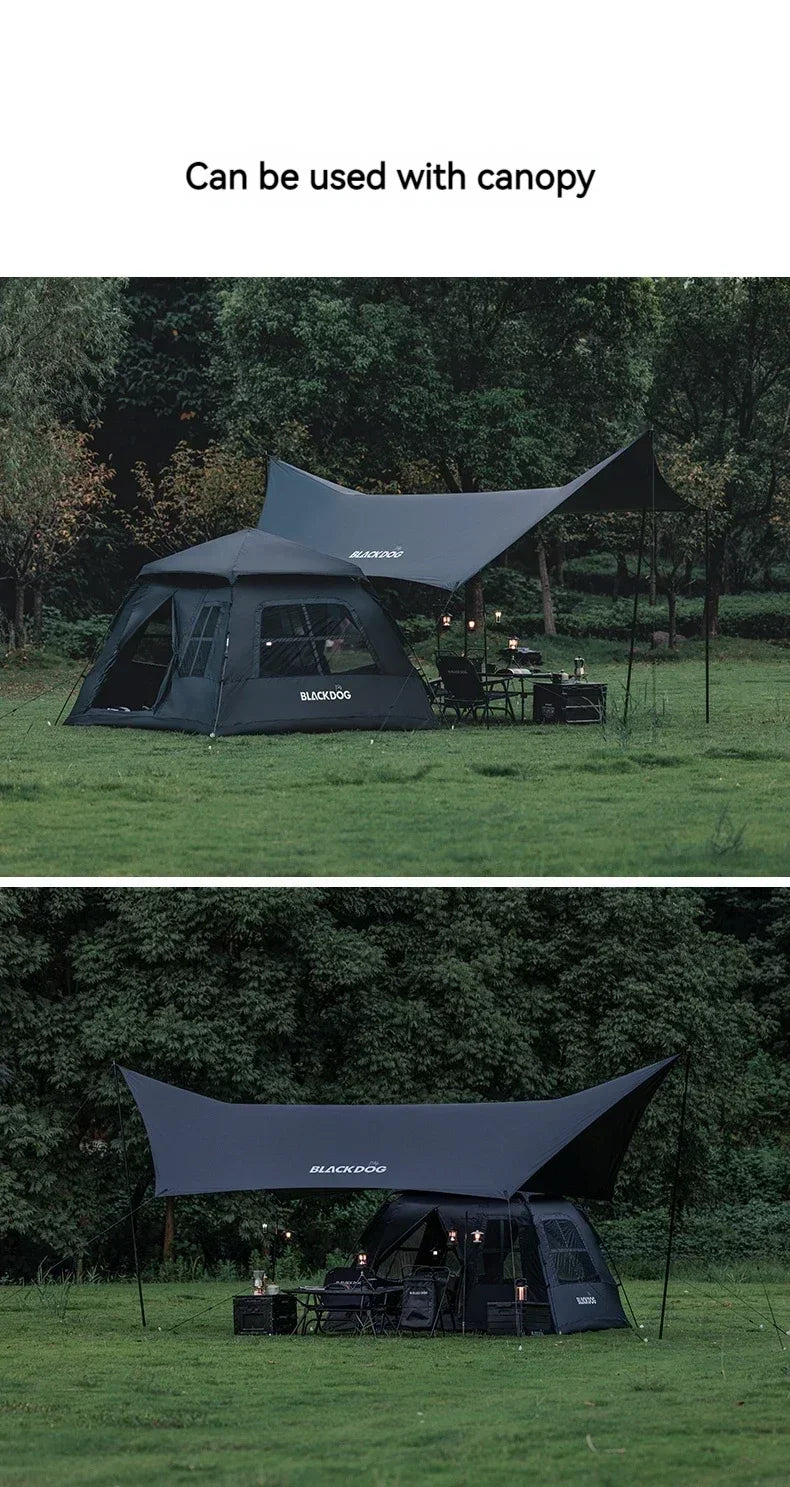 Outdoor Blackout Camping Tent Portable Rainproof Thickened Automatic Pop-Up Shelter for 3-4 People Perfect for Hiking Picnic