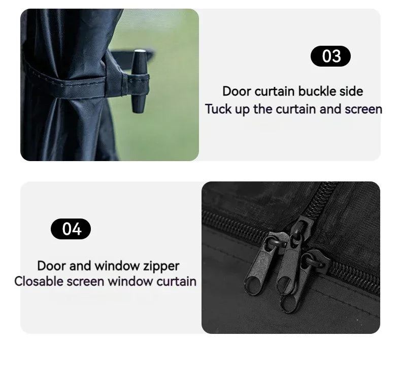Outdoor Blackout Camping Tent Portable Rainproof Thickened Automatic Pop-Up Shelter for 3-4 People Perfect for Hiking Picnic