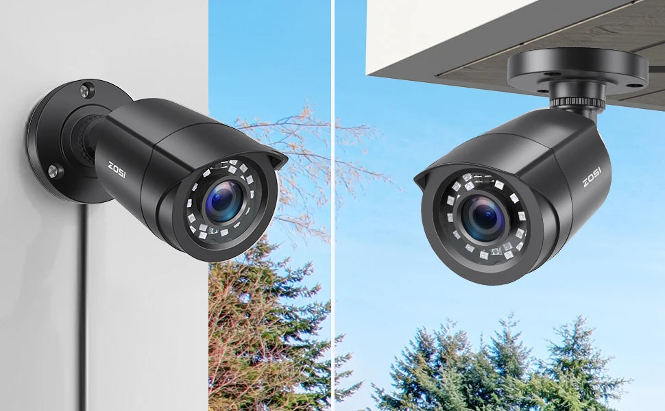 ZOSI 8CH CCTV System H.265+ 5MP Lite HD-TVI DVR kit 8 1080p 2MP Home Security Outdoor Night Vision Camera Video Surveillance Kit