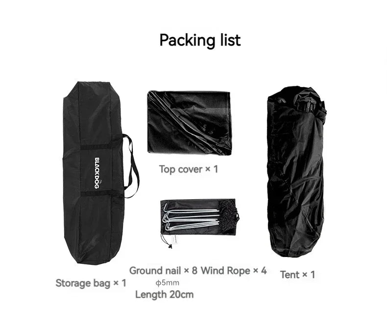 Outdoor Blackout Camping Tent Portable Rainproof Thickened Automatic Pop-Up Shelter for 3-4 People Perfect for Hiking Picnic