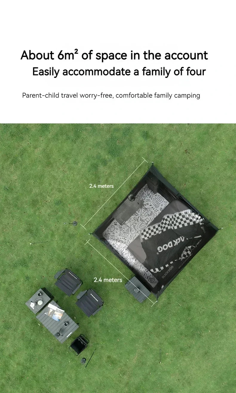 Outdoor Blackout Camping Tent Portable Rainproof Thickened Automatic Pop-Up Shelter for 3-4 People Perfect for Hiking Picnic