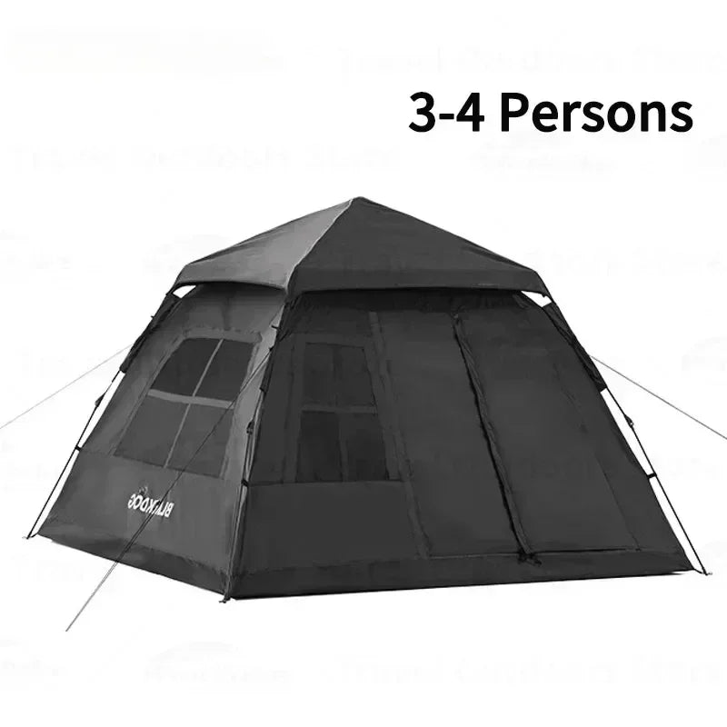 Outdoor Blackout Camping Tent Portable Rainproof Thickened Automatic Pop-Up Shelter for 3-4 People Perfect for Hiking Picnic