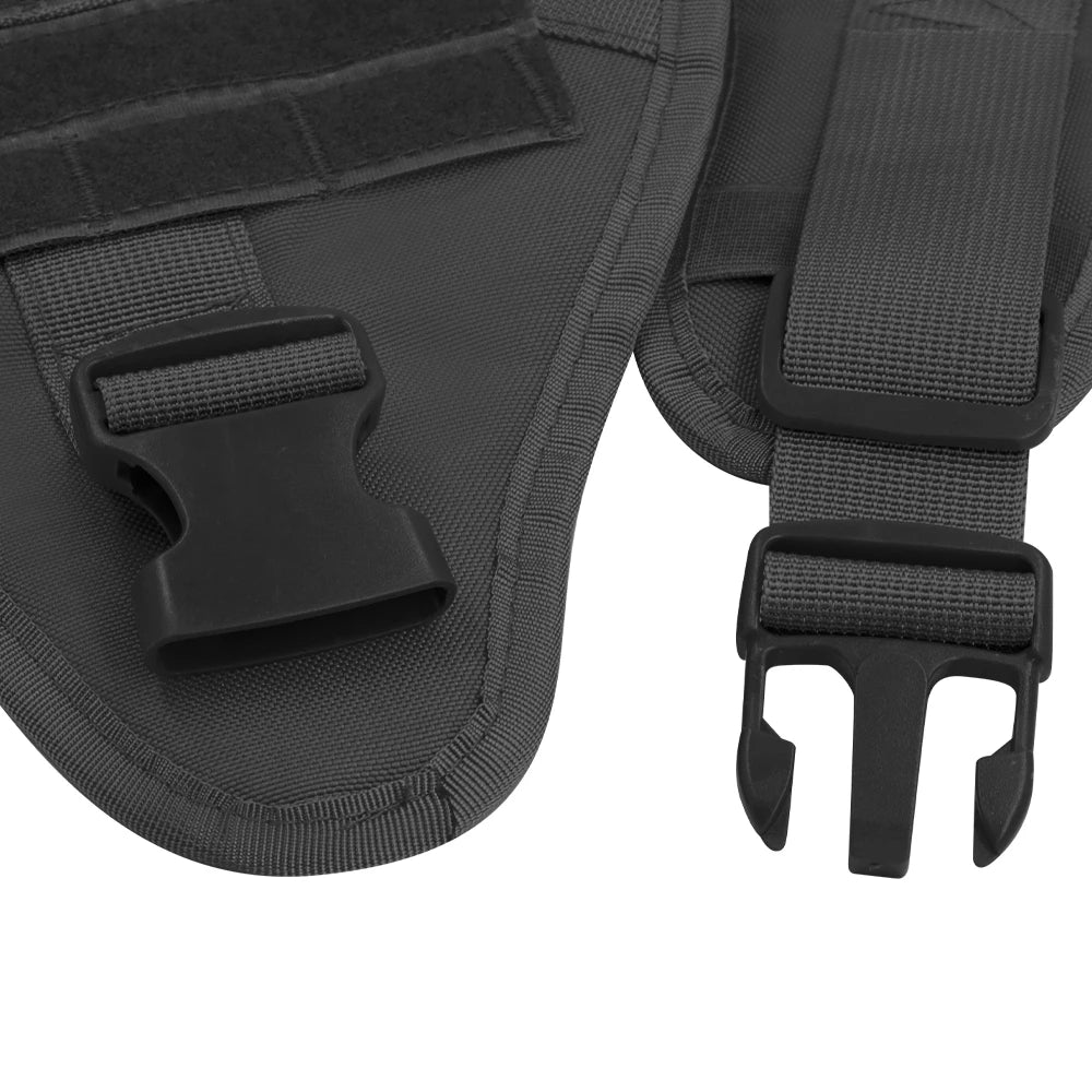 Large Dog Collar Military Dog Harness Leash Molle Pouches Pet Training Vest Tactical Harnesses Dogs Accessories
