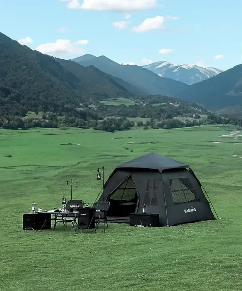 Outdoor Blackout Camping Tent Portable Rainproof Thickened Automatic Pop-Up Shelter for 3-4 People Perfect for Hiking Picnic