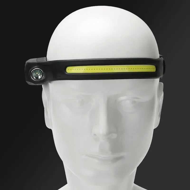 USB Rechargeable LED Sensor Headlamp LED Head Torch Built-in Battery Head Flashlight Outdoor Camping Fishing Headlight Work Ligh