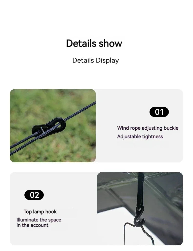 Outdoor Blackout Camping Tent Portable Rainproof Thickened Automatic Pop-Up Shelter for 3-4 People Perfect for Hiking Picnic
