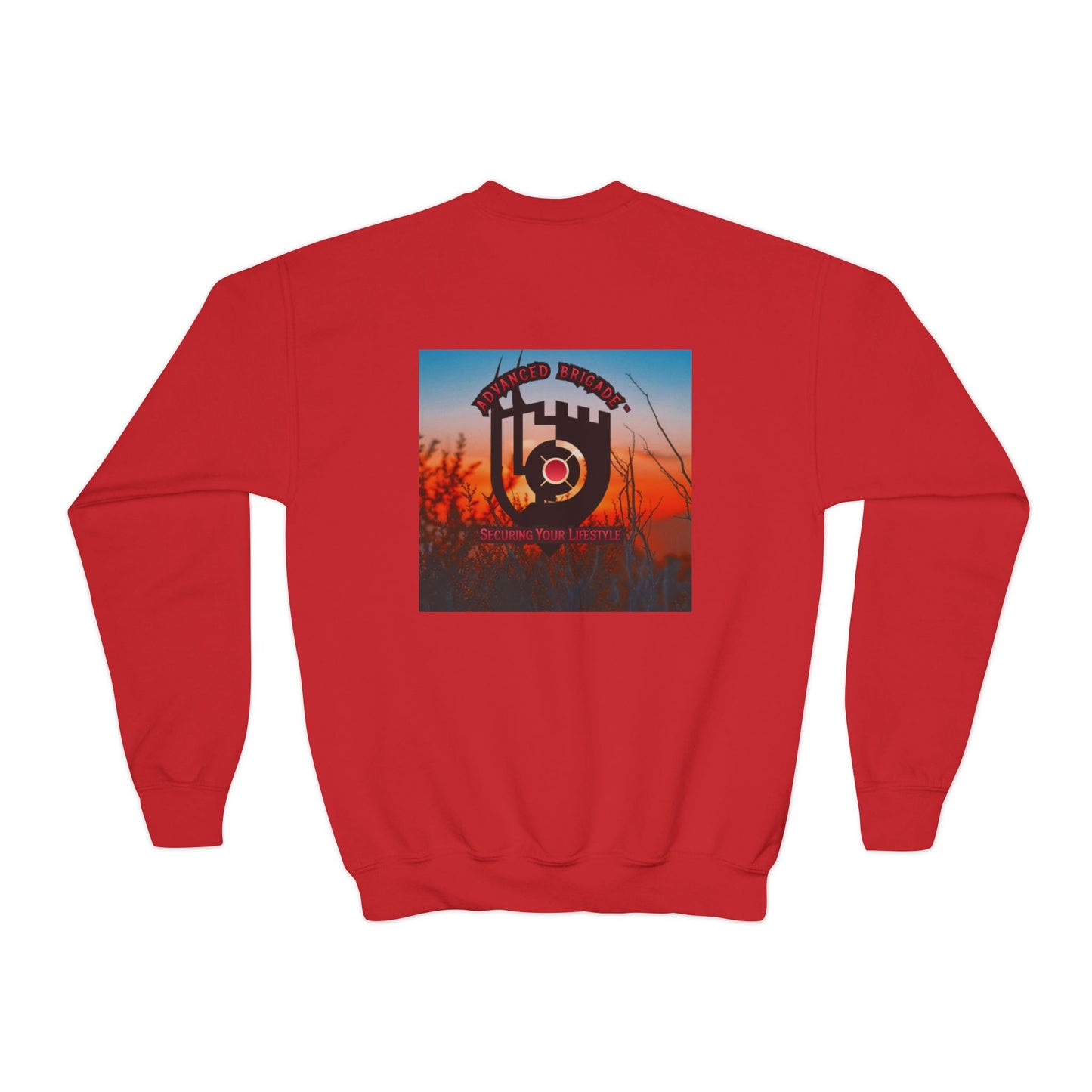 Youth Crewneck Sweatshirt — "One Step at a Time" Sunrise Graphic