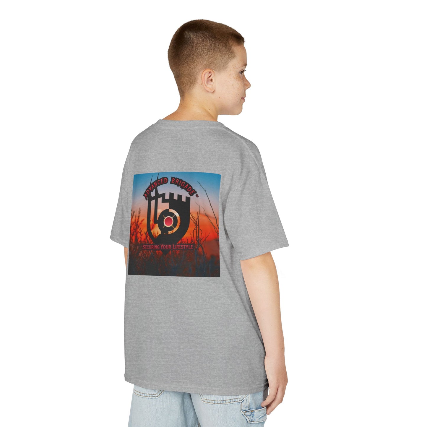 Kids Tee — “One Step at a Time” Sunrise Graphic (Positive Motivational Kids Shirt)