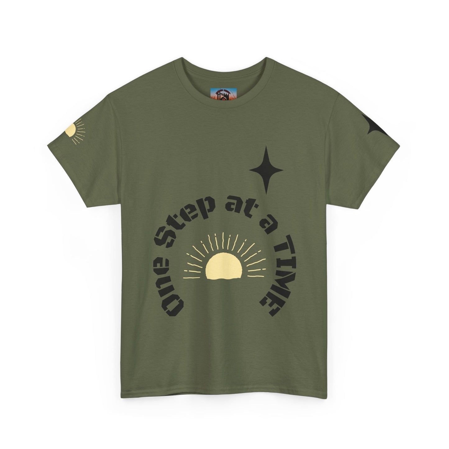 One Step At A Time Tee — Inspirational Sunset Graphic T‑Shirt