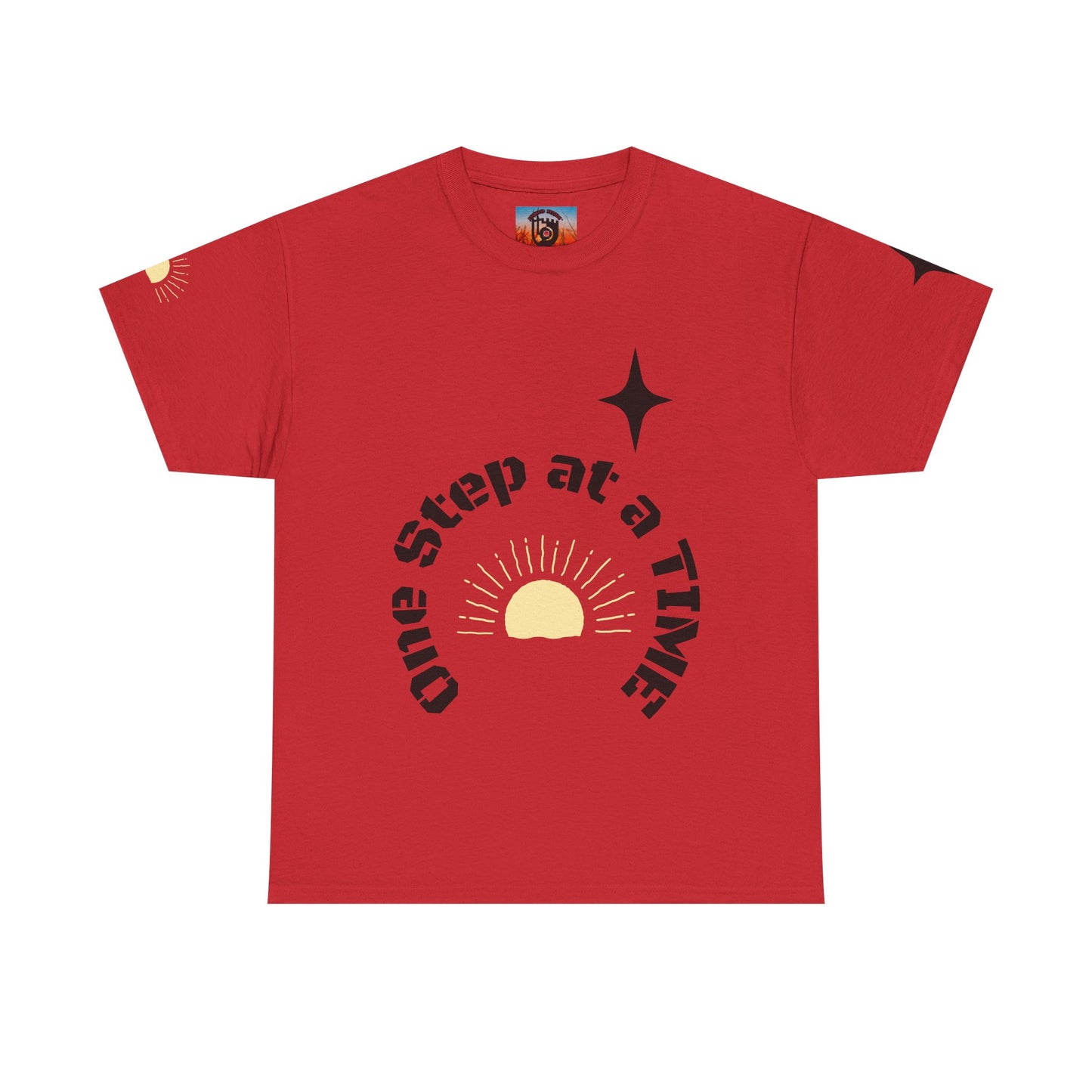One Step At A Time Tee — Inspirational Sunset Graphic T‑Shirt
