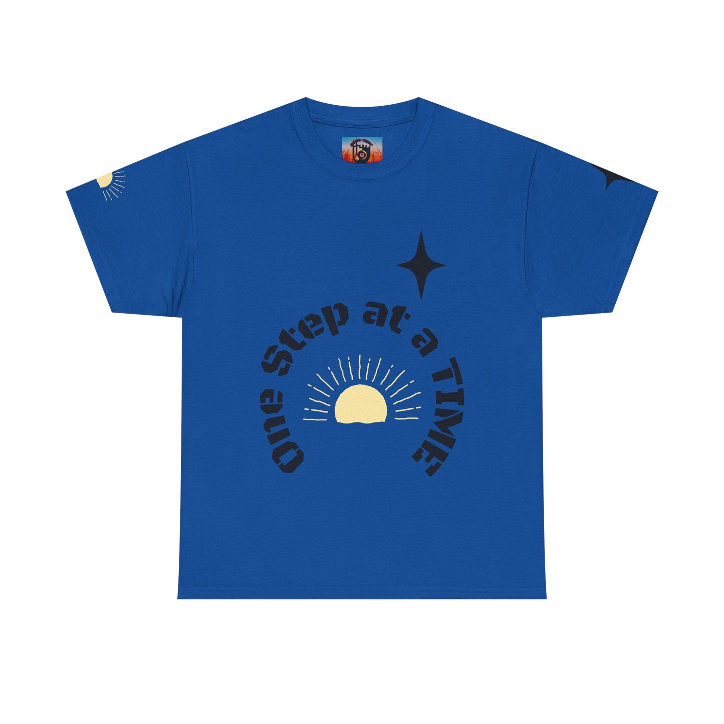 One Step At A Time Tee — Inspirational Sunset Graphic T‑Shirt