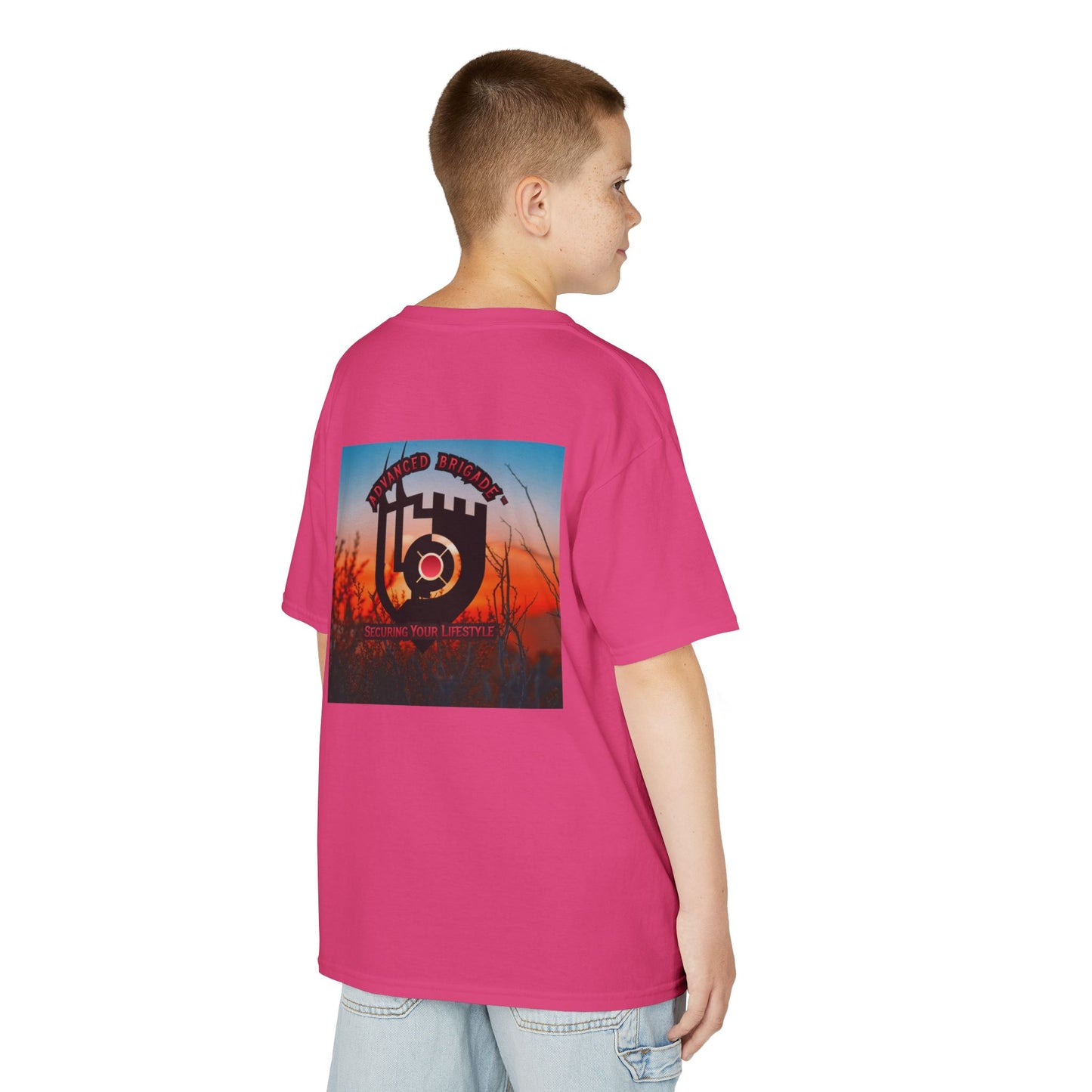 Kids Tee — “One Step at a Time” Sunrise Graphic (Positive Motivational Kids Shirt)