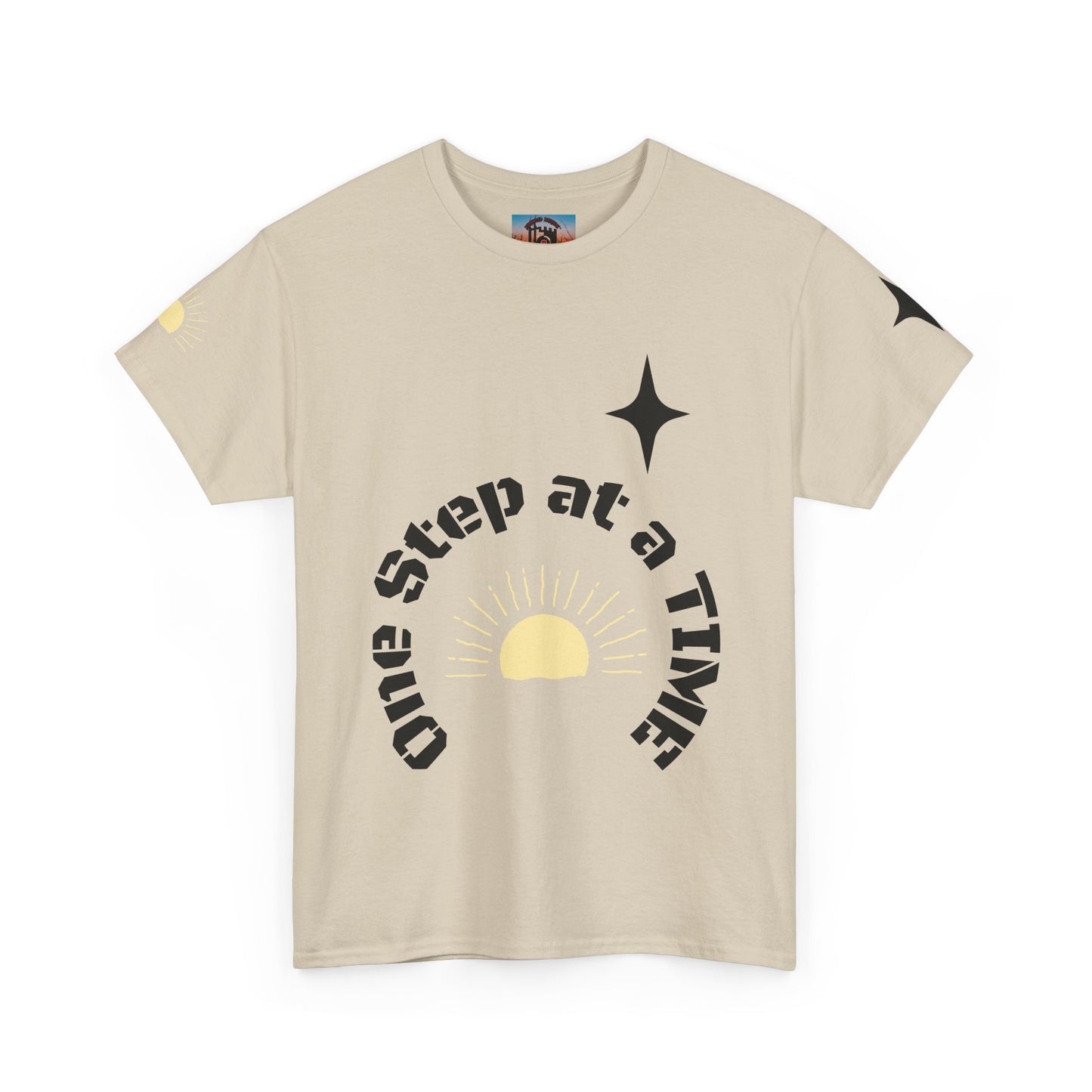 One Step At A Time Tee — Inspirational Sunset Graphic T‑Shirt