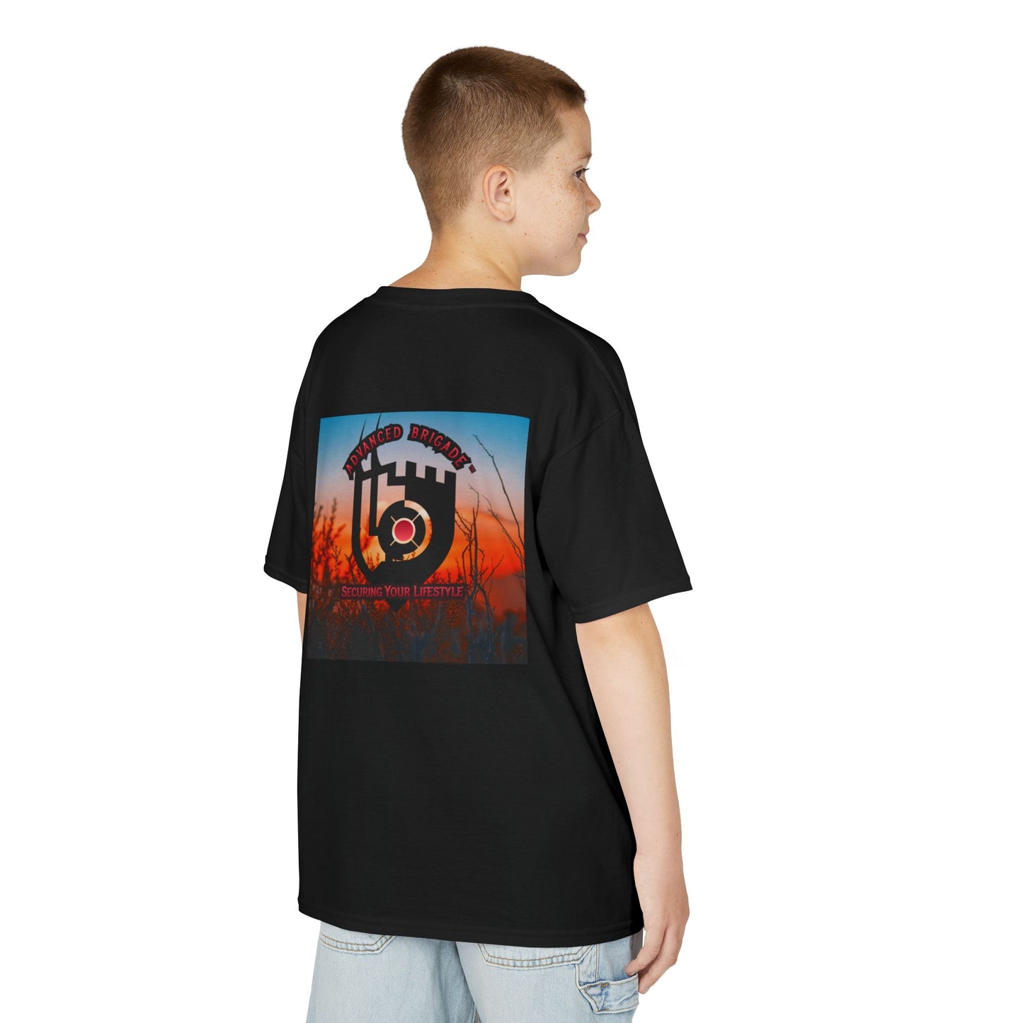Kids Tee — “One Step at a Time” Sunrise Graphic (Positive Motivational Kids Shirt)