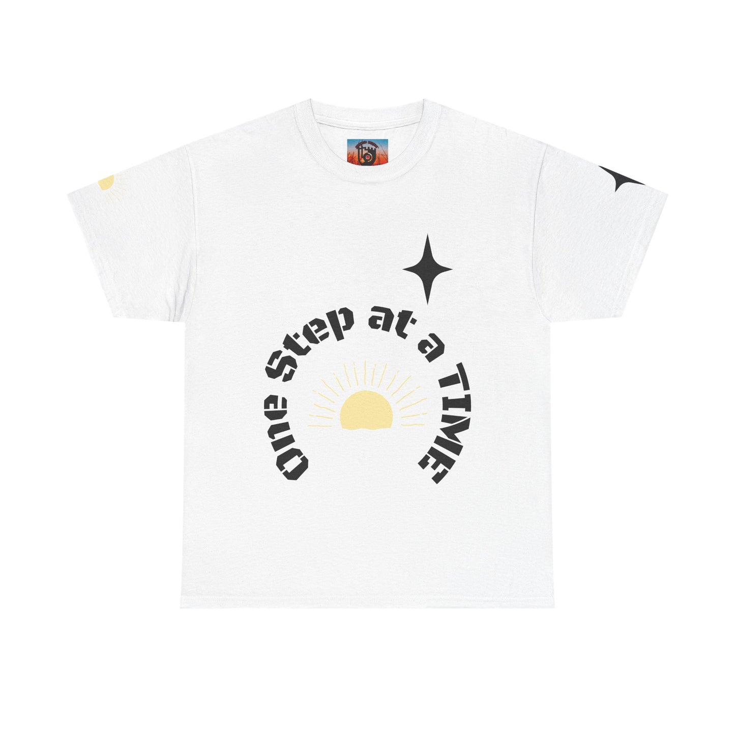 One Step At A Time Tee — Inspirational Sunset Graphic T‑Shirt
