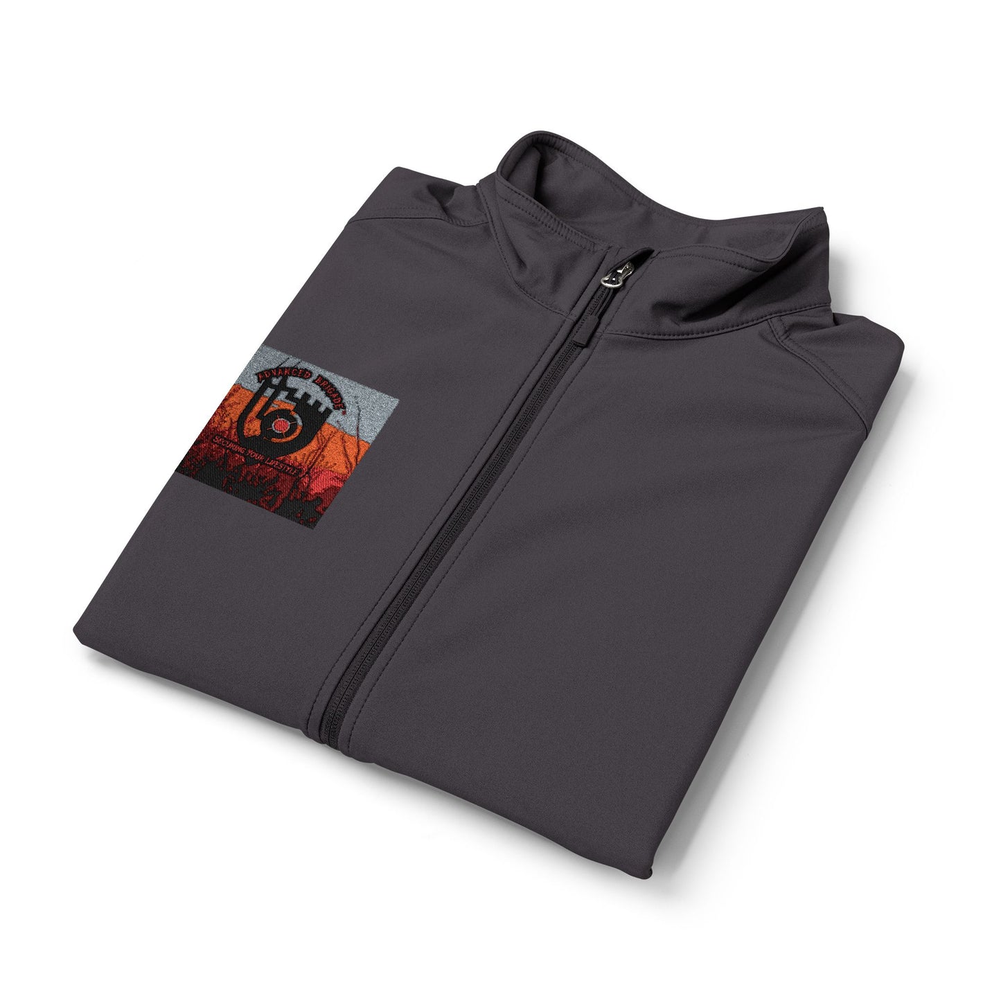 Men's Soft Shell Vest — Autumn Leaf Square Pocket Design