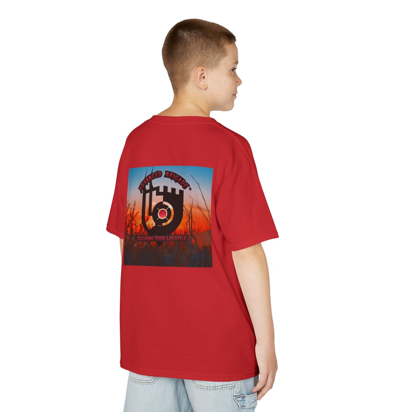 Kids Tee — “One Step at a Time” Sunrise Graphic (Positive Motivational Kids Shirt)