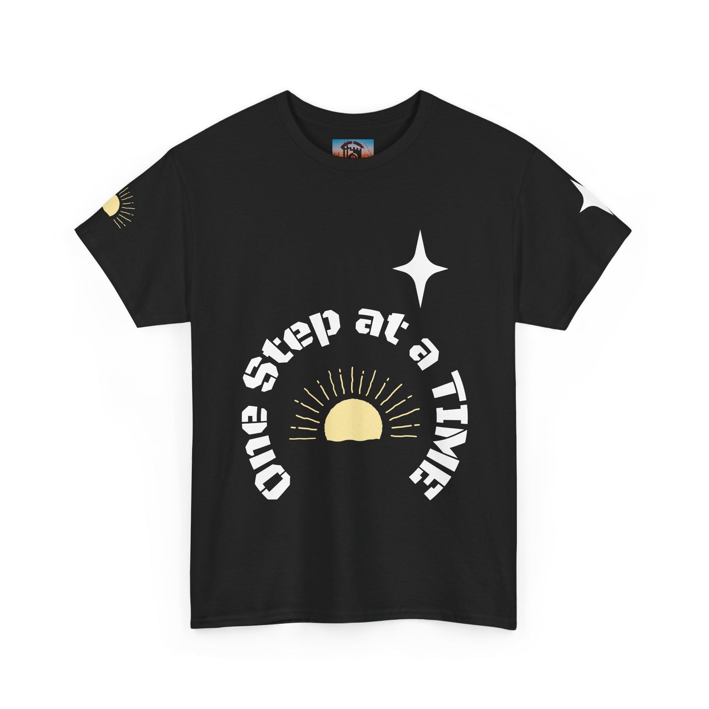One Step At A Time Tee — Inspirational Sunset Graphic T‑Shirt