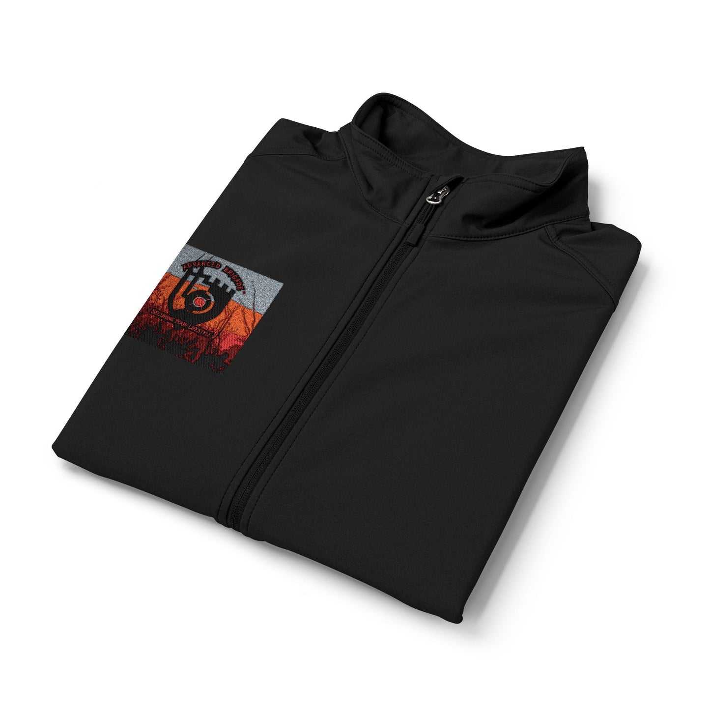 Men's Soft Shell Vest — Autumn Leaf Square Pocket Design
