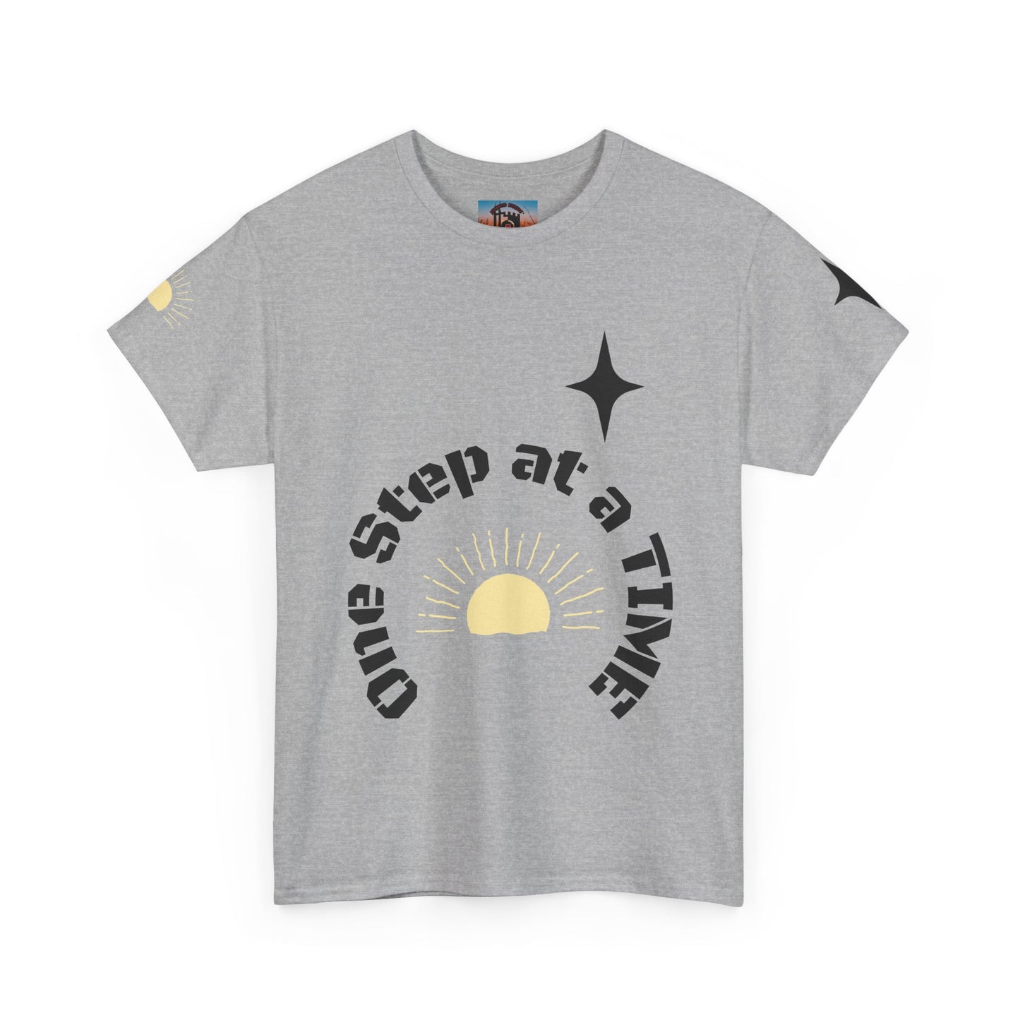One Step At A Time Tee — Inspirational Sunset Graphic T‑Shirt