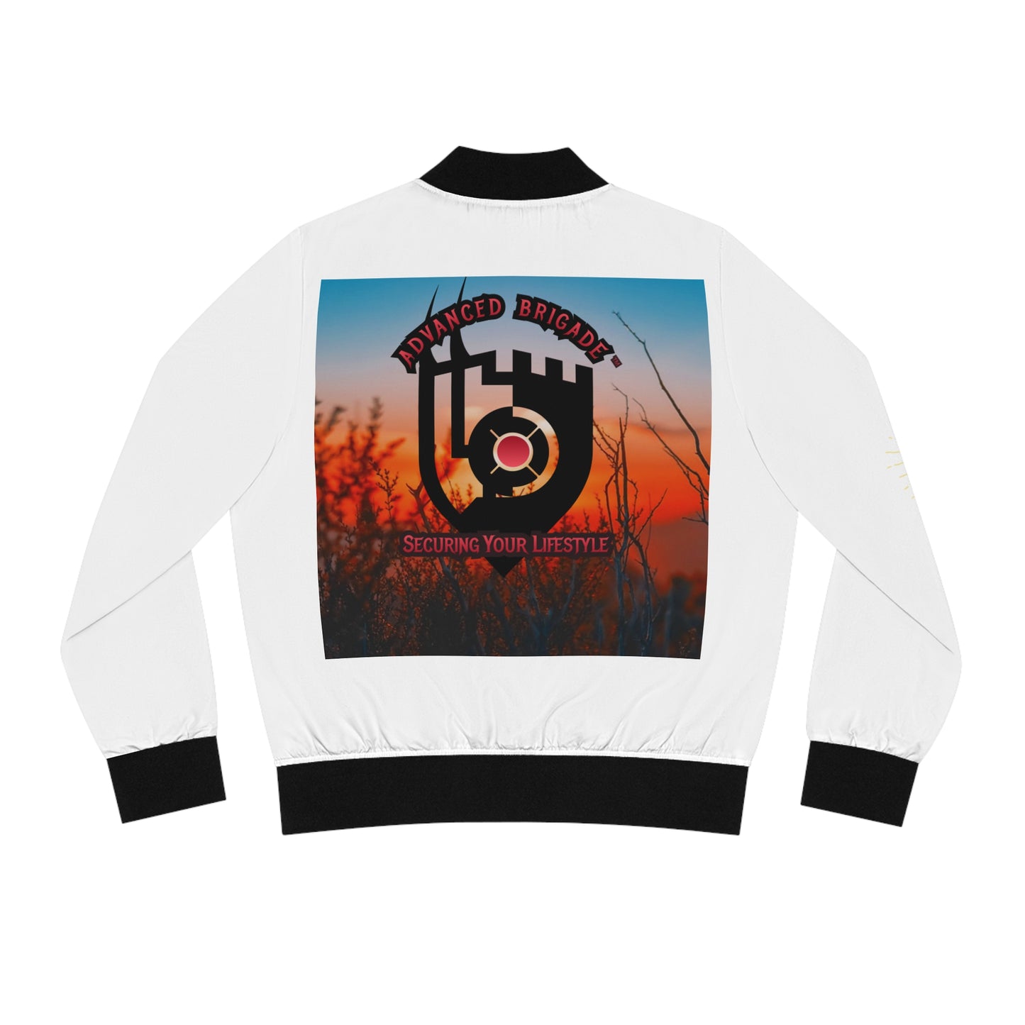 One Step at a Time Bomber Jacket — Sunrise Graphic Back Print