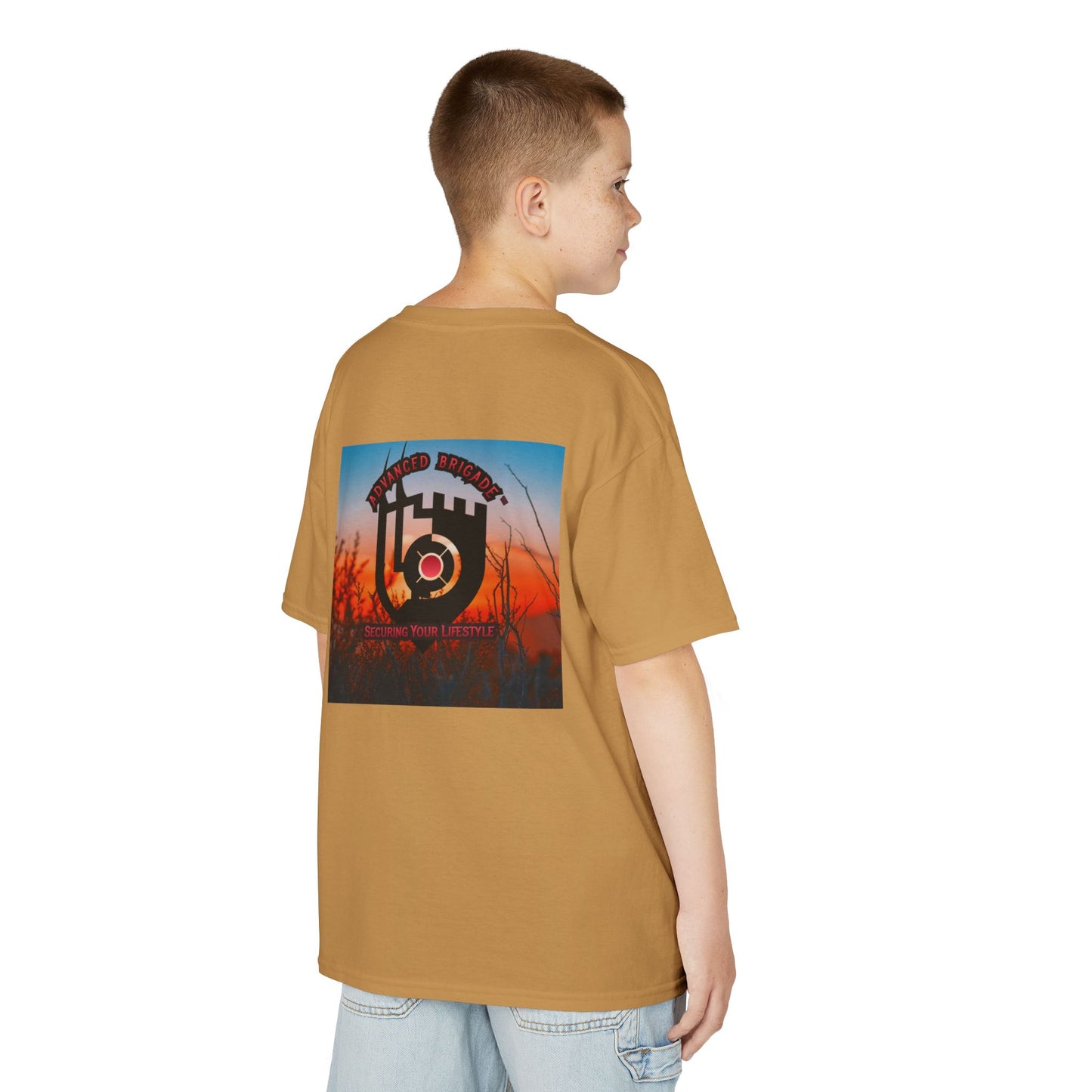 Kids Tee — “One Step at a Time” Sunrise Graphic (Positive Motivational Kids Shirt)
