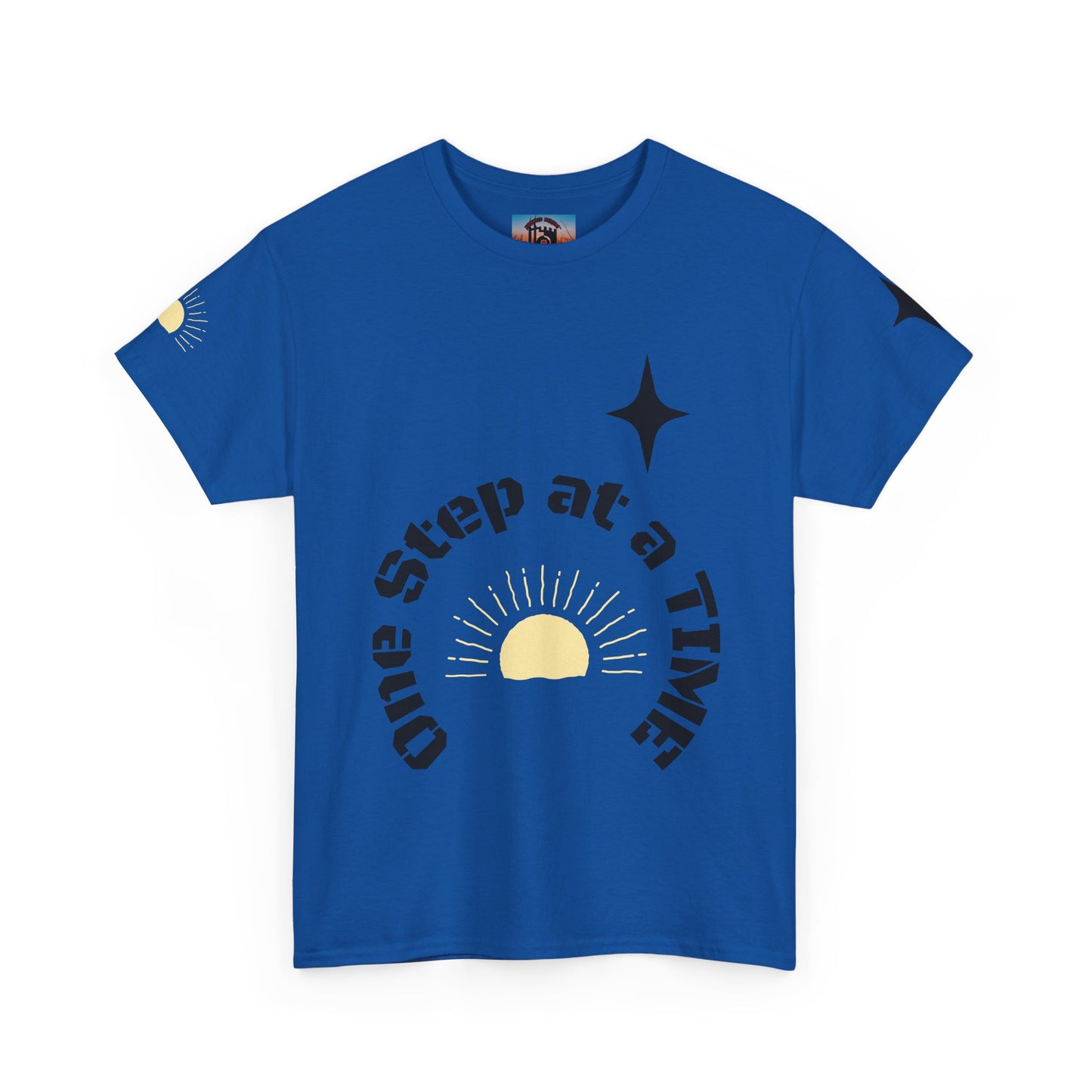One Step At A Time Tee — Inspirational Sunset Graphic T‑Shirt