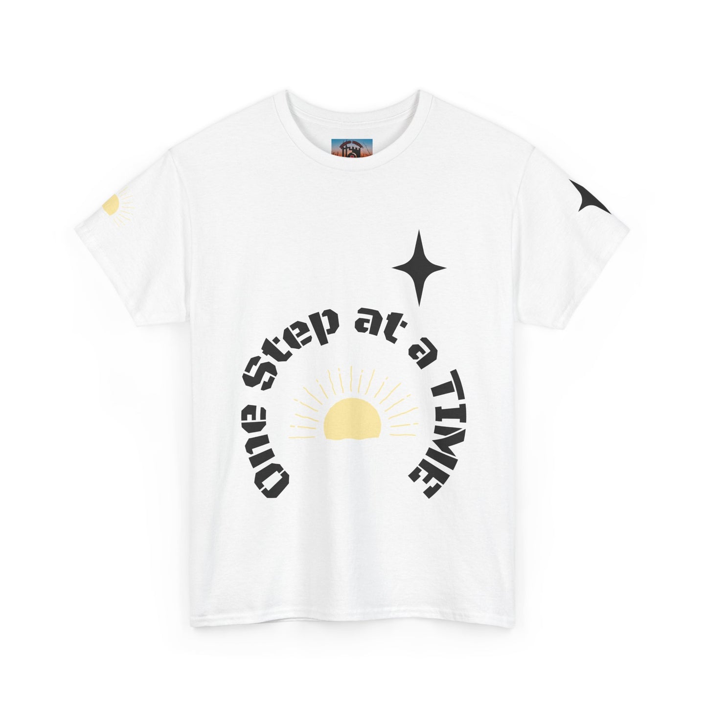 One Step At A Time Tee — Inspirational Sunset Graphic T‑Shirt