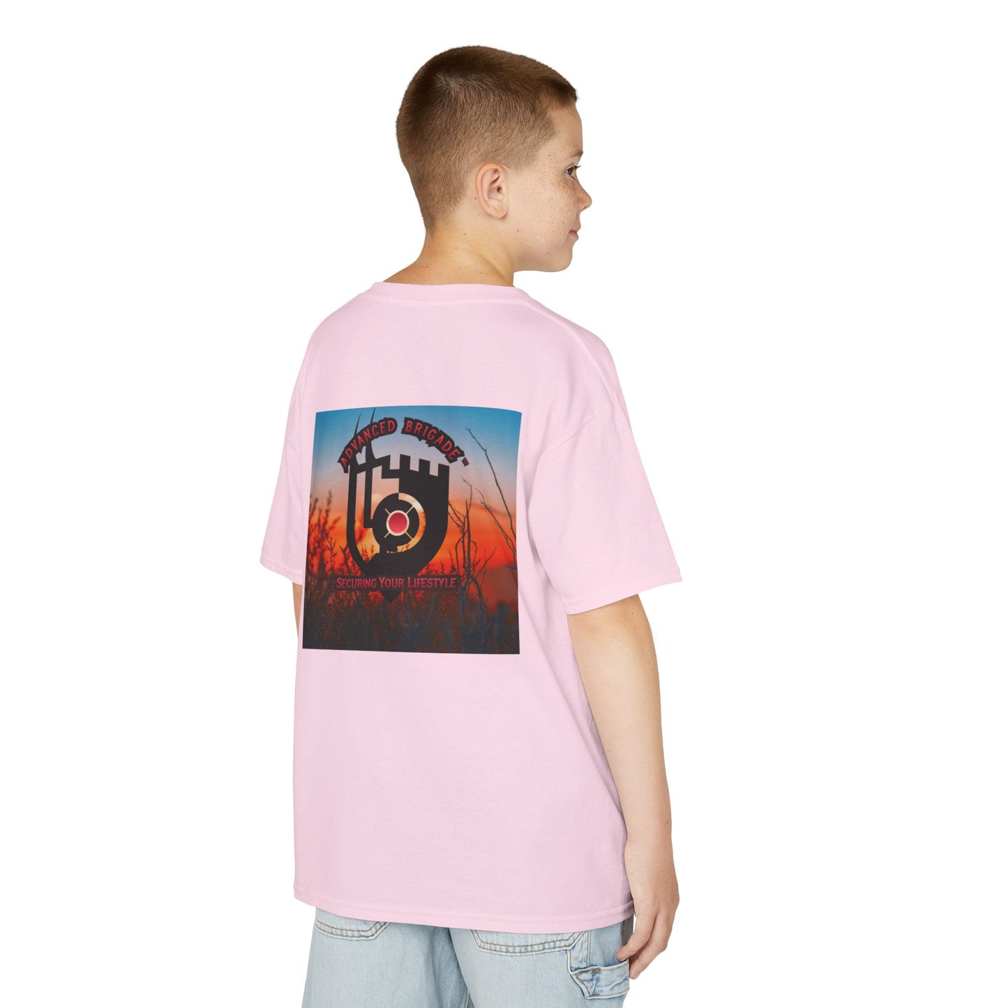 Kids Tee — “One Step at a Time” Sunrise Graphic (Positive Motivational Kids Shirt)