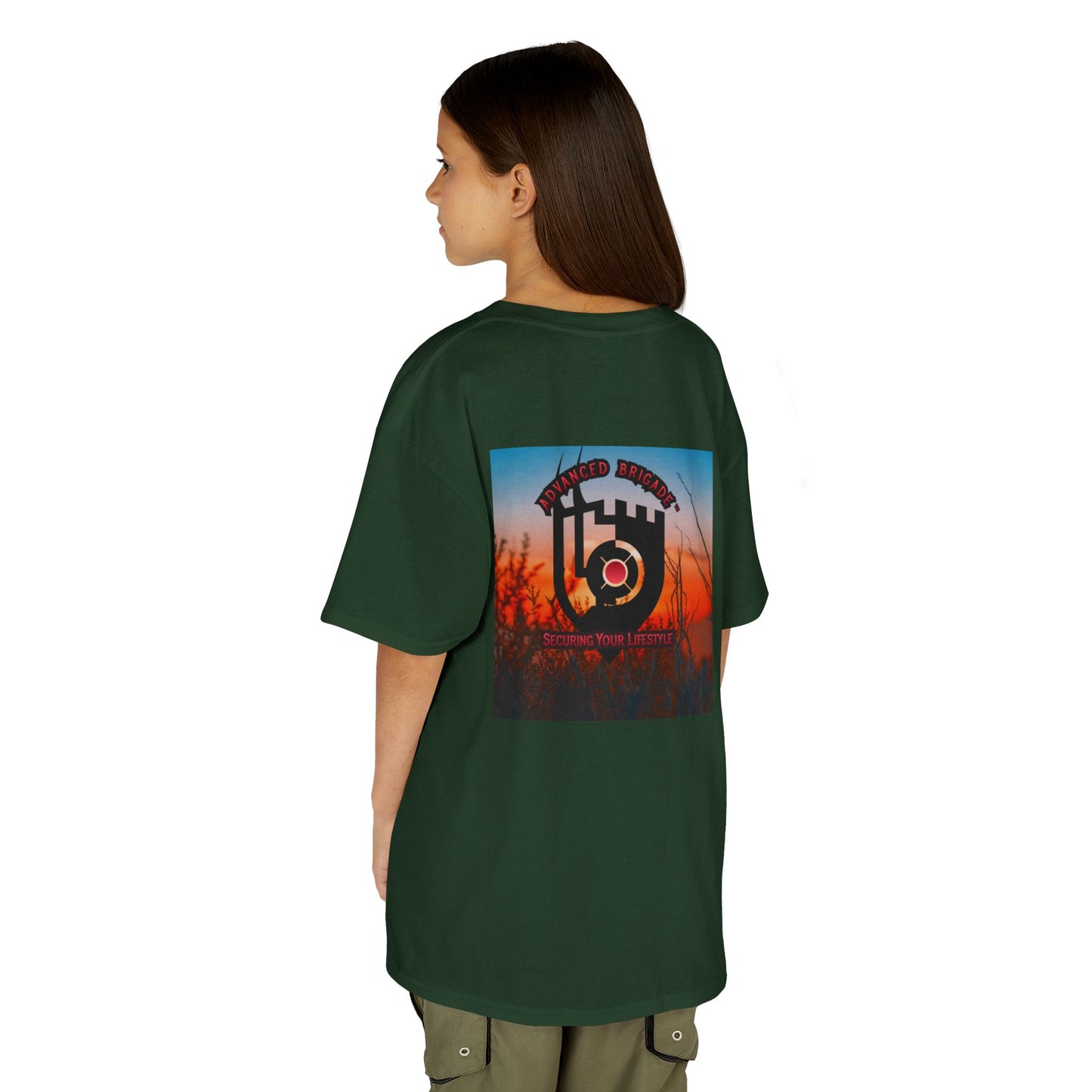 Kids Tee — “One Step at a Time” Sunrise Graphic (Positive Motivational Kids Shirt)