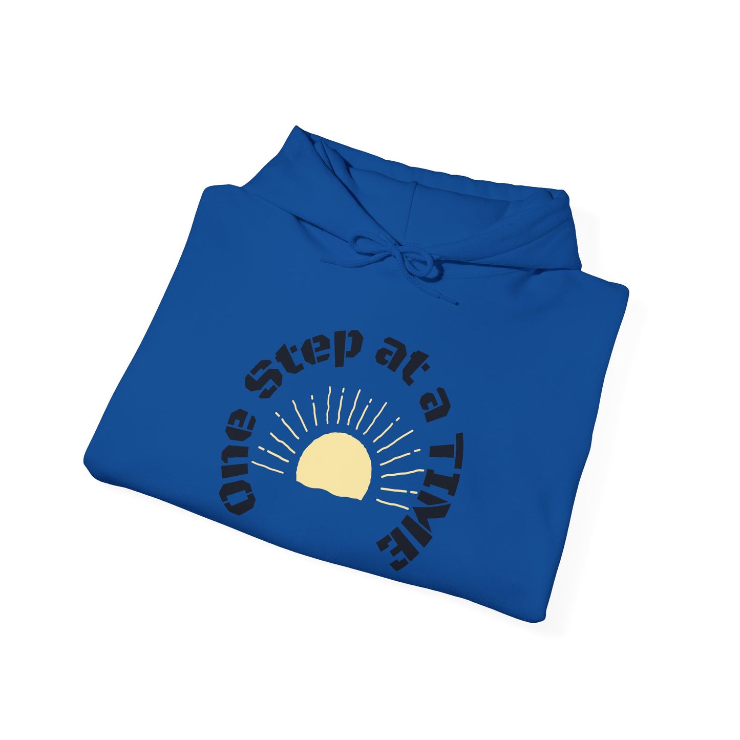 One Step at a Time Hoodie – Inspirational Sunrise Graphic Sweatshirt