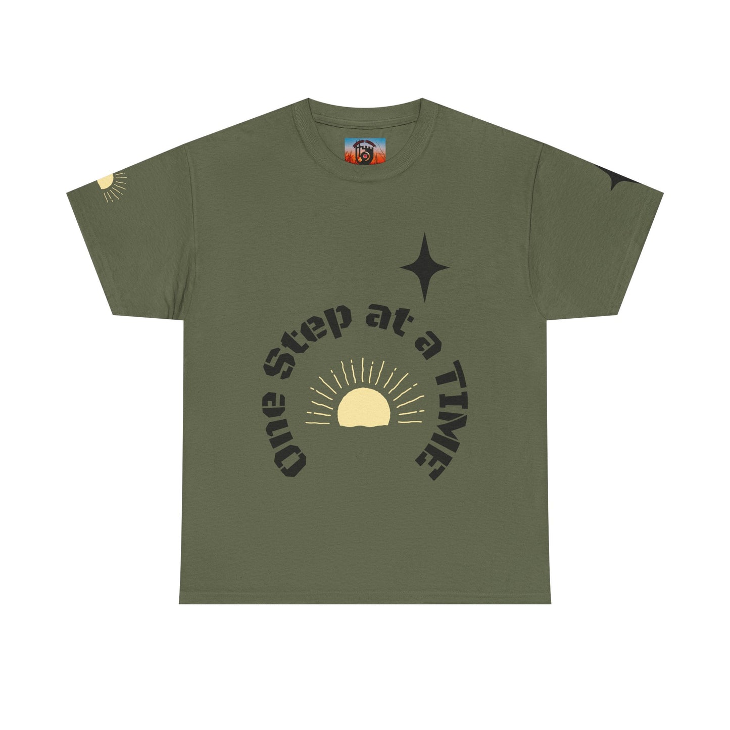 One Step At A Time Tee — Inspirational Sunset Graphic T‑Shirt