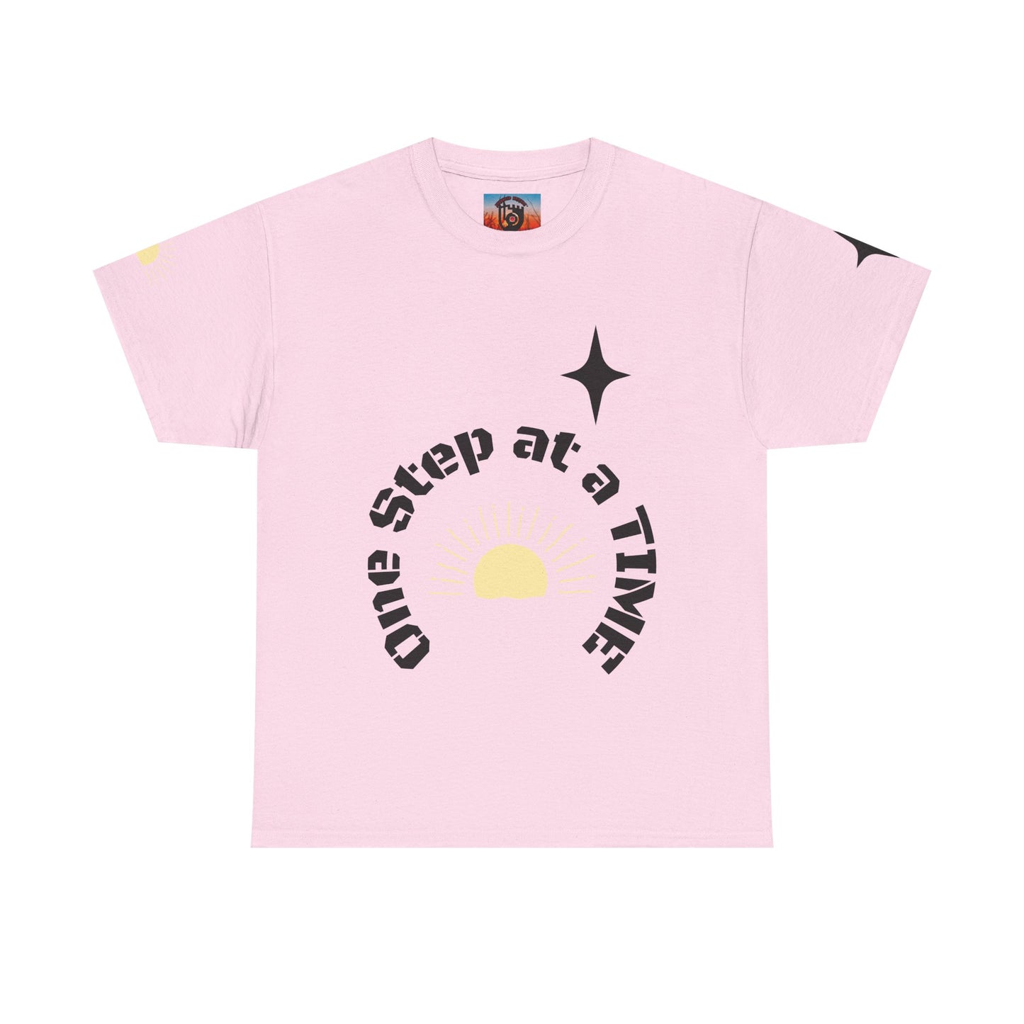 One Step At A Time Tee — Inspirational Sunset Graphic T‑Shirt