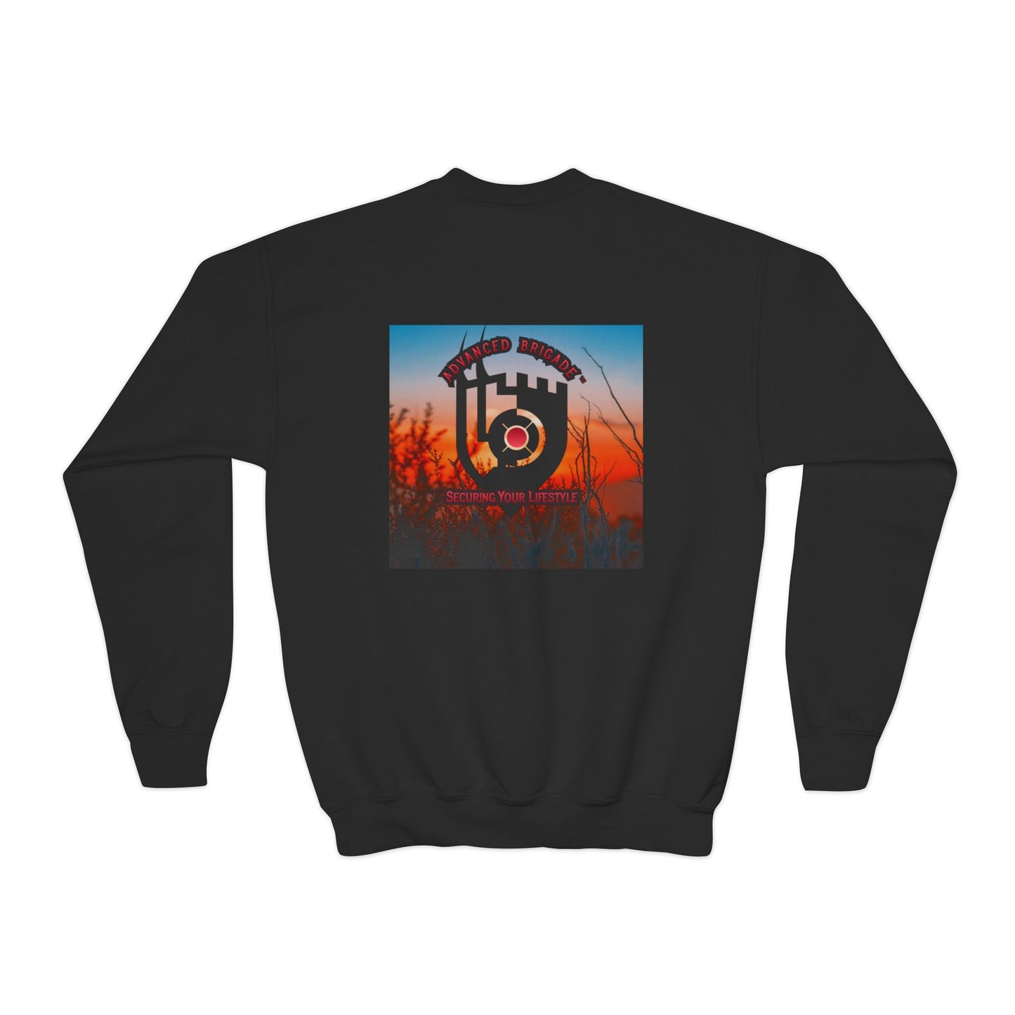 Youth Crewneck Sweatshirt — "One Step at a Time" Sunrise Graphic