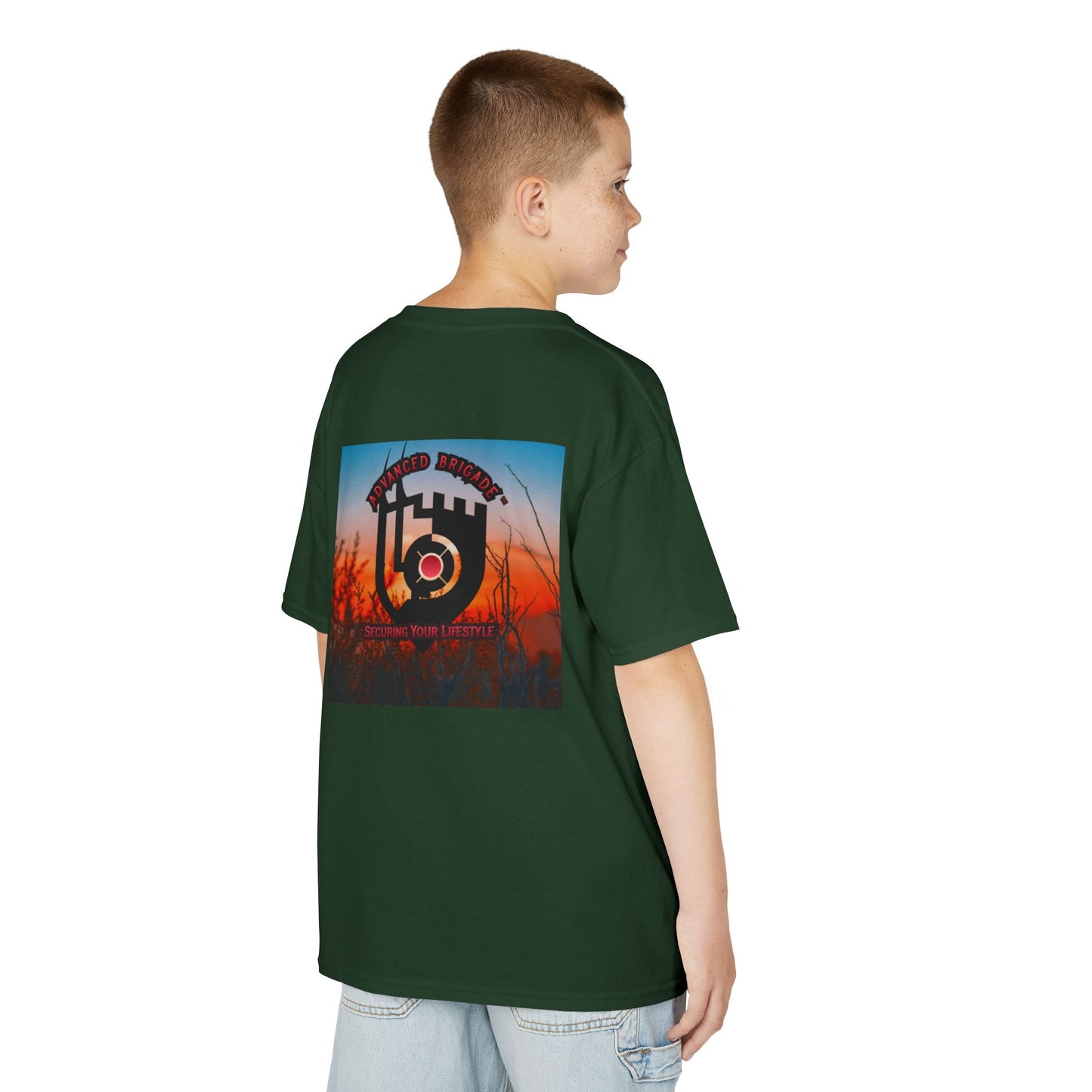Kids Tee — “One Step at a Time” Sunrise Graphic (Positive Motivational Kids Shirt)