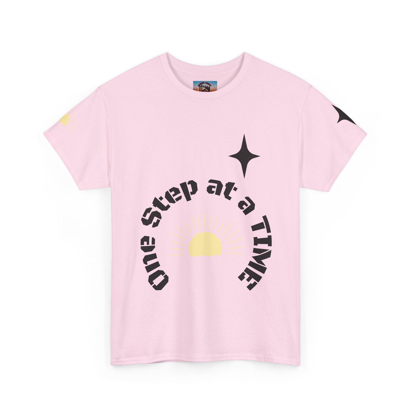 One Step At A Time Tee — Inspirational Sunset Graphic T‑Shirt